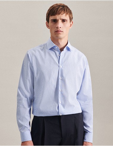 S-693640-693660-Mens Shirt Slim Fit Check/Stripes Long Sleeve